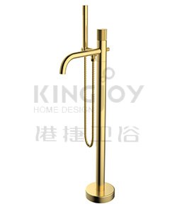 (KJ827M001 Brushed Gold-Zr) Single lever bath/shower mixer floor-mounted
