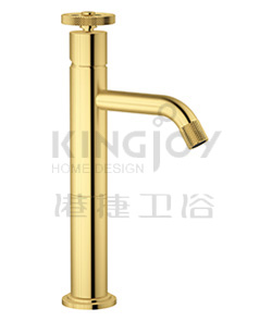 (KJ826L000 Brushed Gold-Zr (2)) Single lever mono high basin mixer