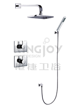 (KJ8128450) Thermostatic concealed shower mixer with handshower