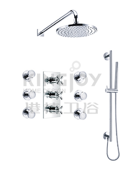 (KJ8218420) Wall thermostatic concealed shower mixer