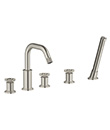 (KJ826S000 Brushed Nickel PVD (2)) 5-hole bath/shower mixer deck-mounted