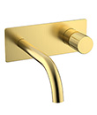 (KJ827V000 Brushed Gold-Zr) Single lever wall basin mixer