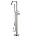 (KJ826M015 Brushed Nickel PVD (2)) Thermostatic bath/shower mixer floor-mounted