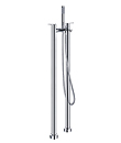 Two-handle bath/shower mixer floor-mounted