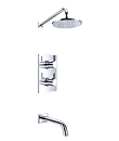 Wall thermostatic concealed bath/shower mixer